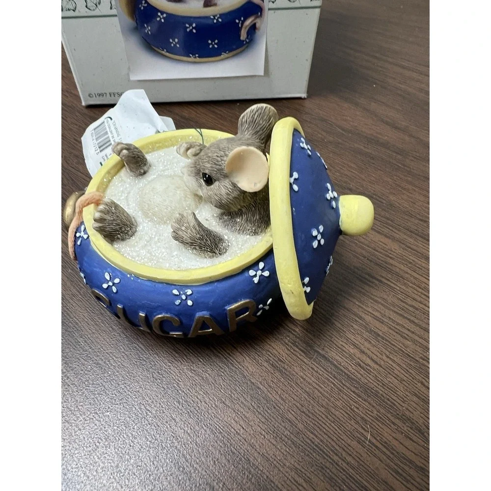 Charming Tails You Couldn't Be Sweeter Mouse‎ In Sugar Bowl Figurine 89/625 New